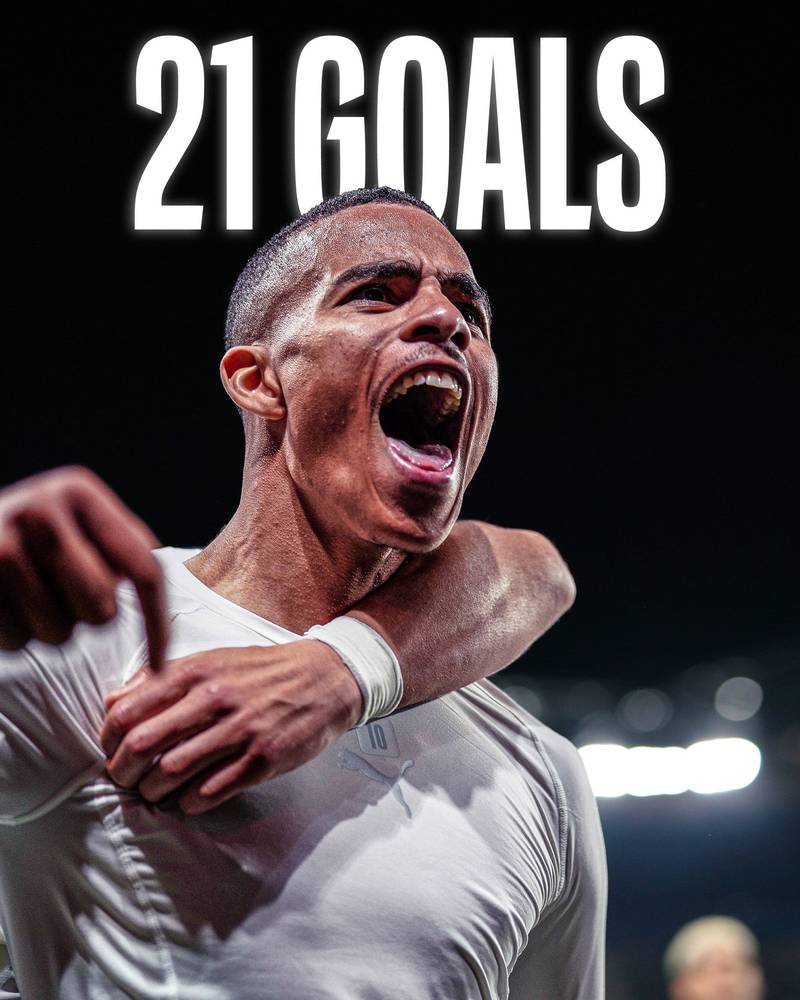 法甲参与进球榜：格林伍德16球断层领先，勒波尔帕尼凯利第2